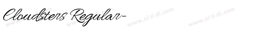 Cloudsters Regular字体转换 Cloudsters Regular字体转换